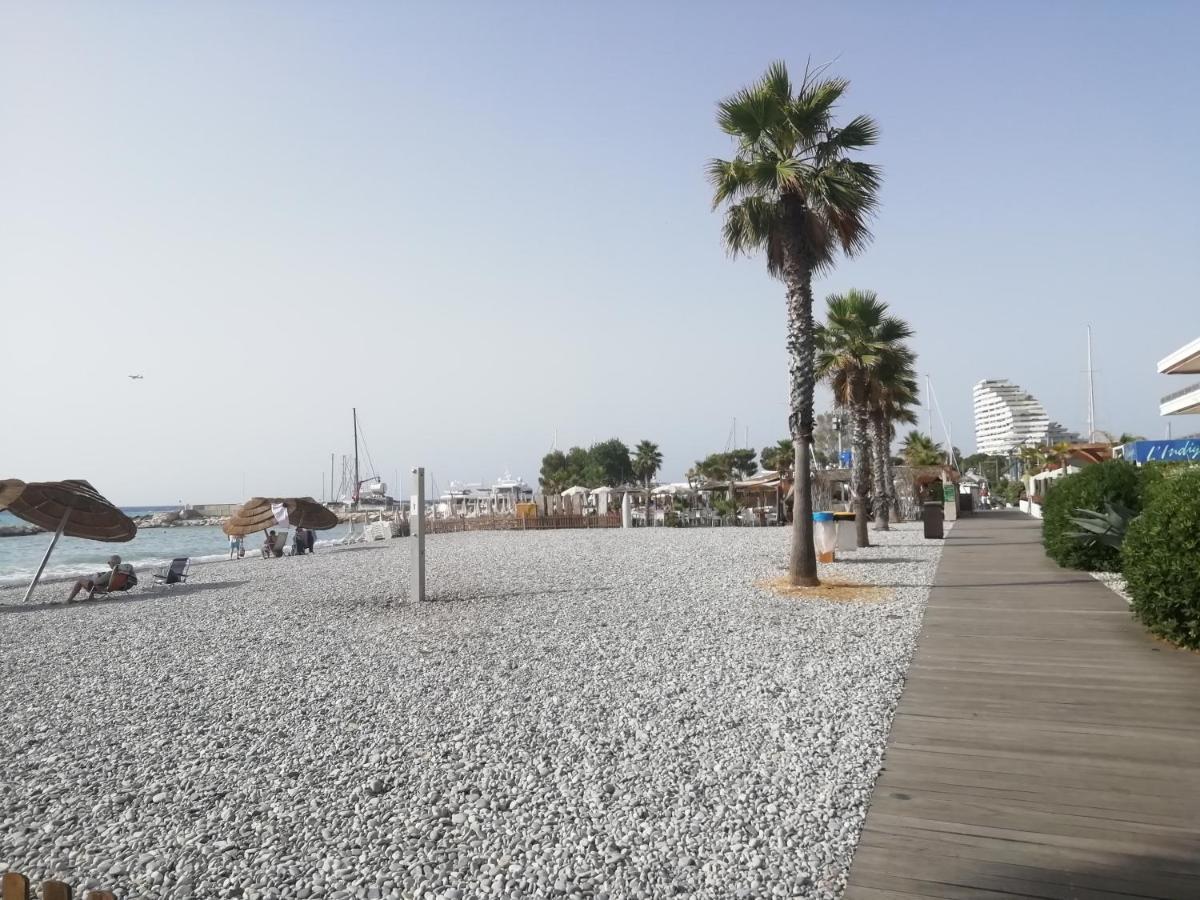 Cote D'Azur Joli Studio 50M Plage, Climatisation , Parking. Villeneuve-Loubet Esterno foto